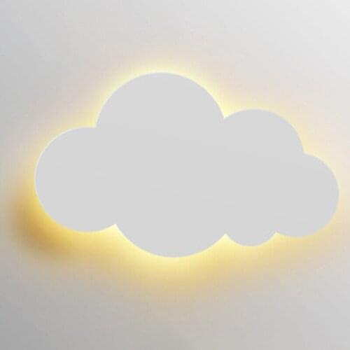 LED Wall Lamp For Children Bedroom Living Room Cloud Modern Wall Lights White/Pink/Blue/Yellow 220V Wall Side Lamp Fixtures