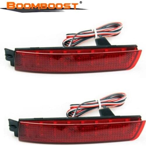 For Nissan Juke/Murano/Sentra/Infiniti FX35 FX37Red 12V Rear light New Lens LED Bumper Reflector Rear Tail Brake Light 2pcs