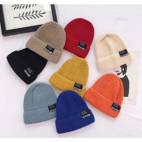 KENSHELLEY Womens And Mens Versatile Street Fashion Bar Code Logo Knitted Cap Thicken To Keep Warm Beanie Hat