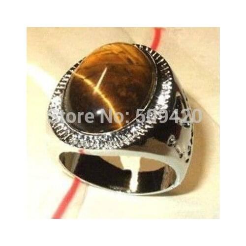 XFS2014102>>Beautiful tibet tigers-eye mens ring size:9# 10# 11