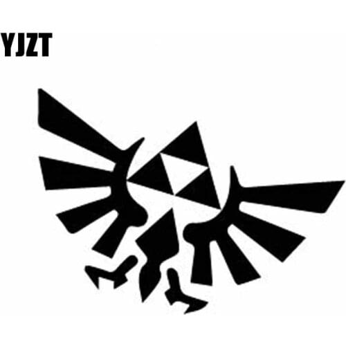 YJZT 15CM*11.1CM Cartoon Car Sticker Simple Picture Delicate Vinyl Decal Black/Silver C27-0144