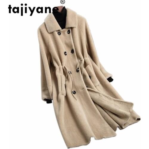 Real Coat Fur Korean Vintage Wool Jacket Autumn Winter Coat Women Clothes 2021 Sheep Shearling Suede Lining Women Tops ZT3750