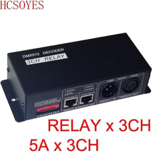 1 pcs DMX-RELAY-3 channel relays 5A*3CH INPUT AC110V-220V relay*3CH use for led lamp led strip