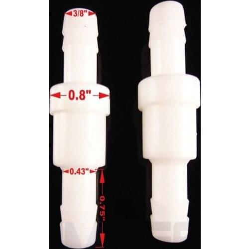 1pcsPlastic One-Way 10mmNon-Return Water Inline Fluids Check Valves for Fuel Gas Liquid