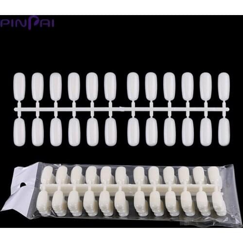 120 Pcs/Set Flat Tips Nail Gel Polish Display Nail Practice False Nail Tips For Nail Color Display Card Chart Salon Accessories
