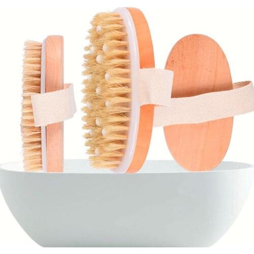 2021 Exfoliating Bath Brush Dry Skin Body Brush Back Exfoliator Back Brush Medium Strength Body Exfoliating Skin Bath Brush
