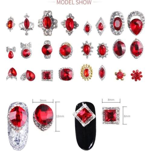 23 Mixed Size Rhinestones Nails 3D Jewelry Crystal Stones For Nail Art Decorations Diy Design Manicure Diamonds
