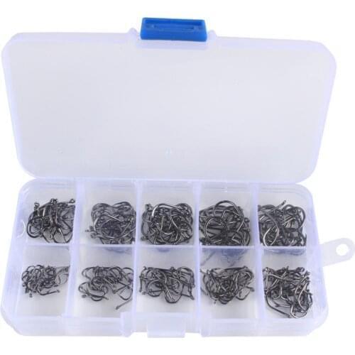 600pcs 3 -12 Carp Fishing Hooks Barb Fishing Hook High Carbon Steel Fishhook Fishing Accessories