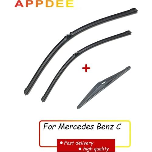 APPDEE Wiper Front Rear Wiper Blades Set For Mercedes-Benz C Class W204 2009-2012 Windshield Windscreen Front Rear 24"+24"+12"