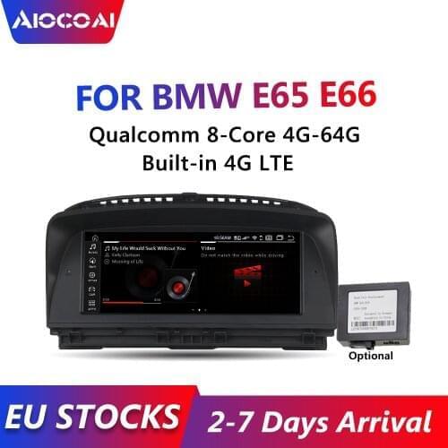 8.8" Android 10 8-Core 4G+64G 4G LTE IPS Car MultiMedia Display Screen for BMW E65 E66 7 Series With Bluetooth GPS navigation