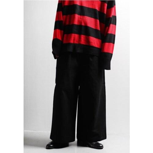 Brand mens pants new trend hip hop casual cotton wide leg pants skirt pants mens pants big size trendy men