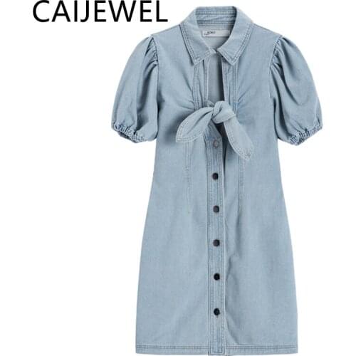 Модные джинсовые платья CAIJEWEL China At AliExpress