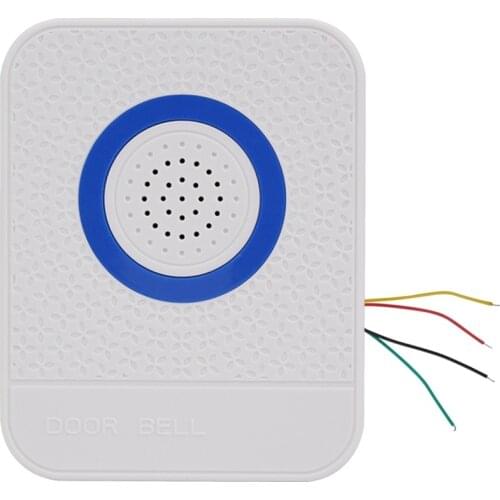 4 Wires Wired White Doorbell DC12V Access Control Door Bell Electronic Dingdong Ringtone Ring Button for Home Security System