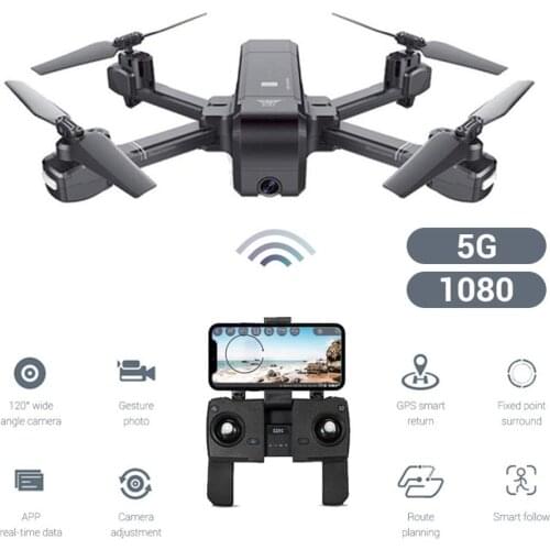 Double GPS Drone With Camera HD 1080P 5G Wifi FPV Drone Intelligent Follow and Return Selfie Drone Quadcopter RC Helicopter Toys