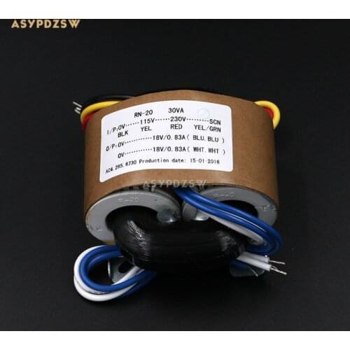 115V / 230V 30VA Dual 18V R type transformer With shielded wire output 30W (18V+18V)