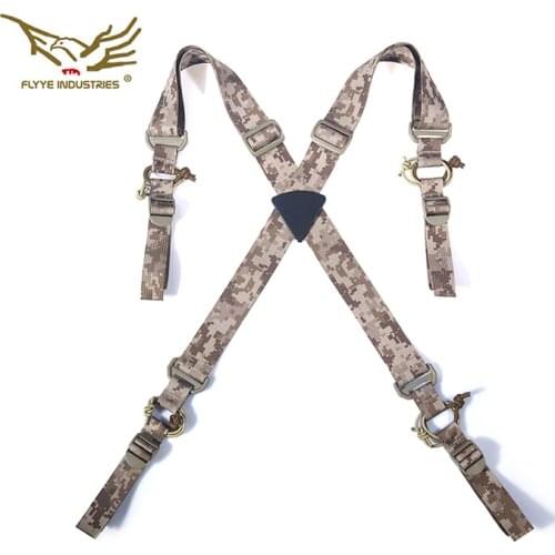 FLYYE FY-BT-B004 Spaghetti Strap Outdoor Suspenders X Type Strap Military Girdle Belt