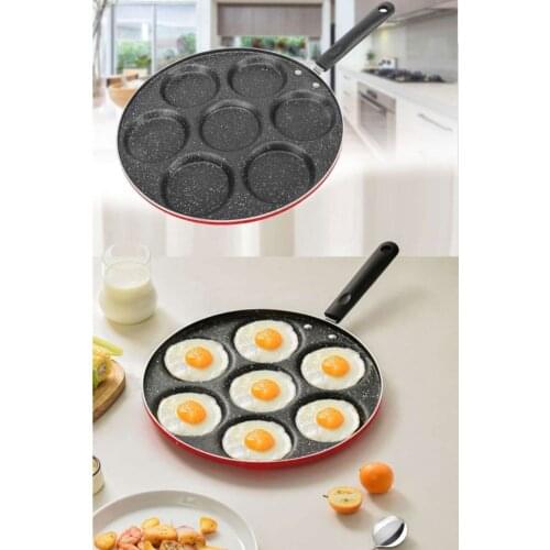 Granite Pancakes Pan 7 Compartments omelette pan aluminum alloy material non-stick egg gözleme steak frying pan cooking