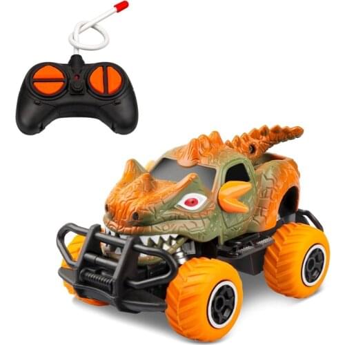 Dinosaur Toys Car RC Turck for 3-7 Years Old, 4-Channel Remote Control Car for Kids, 1/43 Scale RC Car Birthday Gifts
