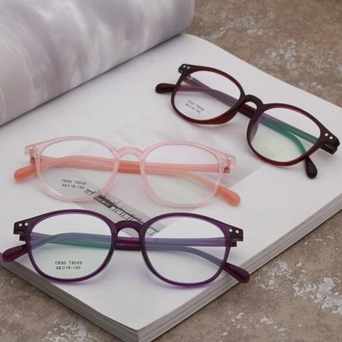 Light TR90 Eyeglasses Frames Clear Eye Glasses Men Women Accessories Fashion Spectacles Frame Eyewear For Reading Glasses8049OLO