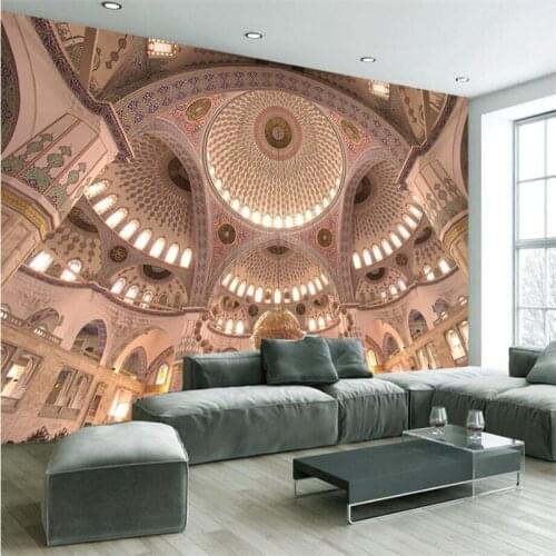 Beibehang Wallpaper Mural Custom Living Room Bedroom Sofa Background 3D Atmosphere European Palace Ceiling TV backdrop