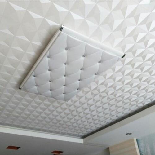 Modern Simple 3D Stereo Geometric White Wallpaper for Wall Bedroom Living Room Ceiling Home Decor PVC Waterproof Wall Paper Roll