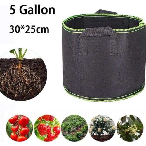 5 Gallon Plant Grow Bags Vegetables Plant Growing Hand Held Fabric Pot Grow Fruit Plants Gardening Tools Orchard and Garden