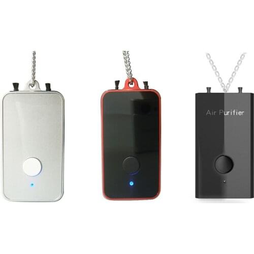 Portable Wearable Air Purifier, Personal Mini Air Necklace Negative Ion Air Freshener Low Noise for Adults