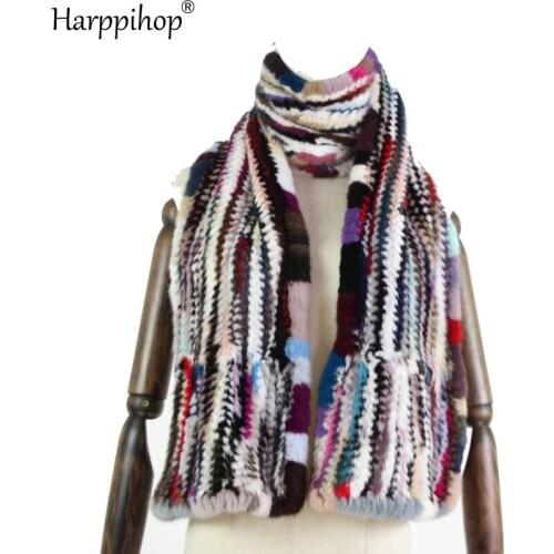 Womens Mink Fur Scarf knit Double-sided Woven Bib Korean Winter Womens Mink Hair Thicken Shawl Long Warm