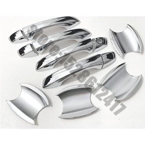 Car Styling ABS Chrome Door Handle Bowl Door handle Protective covering Cover Trim for Skoda Fabia 2015~2019