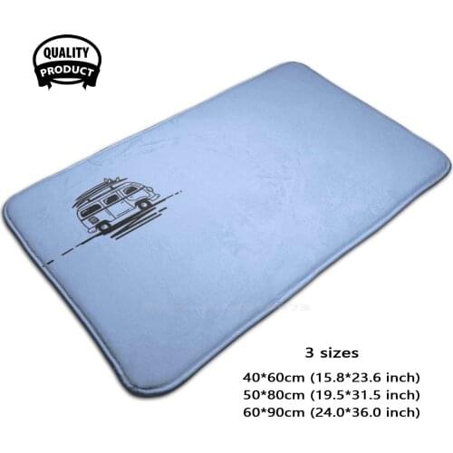 Van Surf Van Comfortable Door Mat Rug Carpet Foot Pad Van Van Hippie Hippie Van Surf Van Surfboard Surfing Surfer Camping
