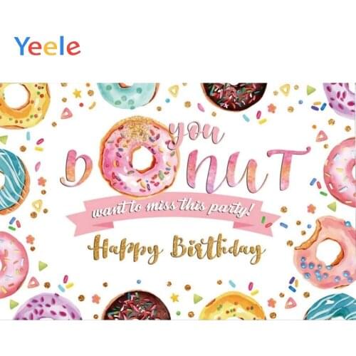Donuts Candy Cake Candy Chocolate Newborn Baby Shower Birthday Backdrop Custom Vinyl Photography Background For Photo Studio
