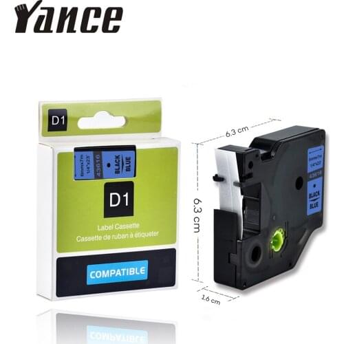 Yance Compatible Dymo D1 ribbon printer 43616 black on blue 6mm label maker tape for DYMO label maker machine 160 280 DYMO PNP