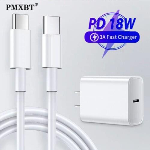 USB-C PD Charger 18W Quick Charge QC4.0 3.0 For Huawei P30 iPhone 11 Samsung S20 Mobile Phone Travel Wall Type C Charger Adapter