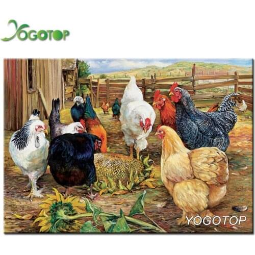 YOGOTOP diy 5d diamond embroidery sale farm chicken picture diamond painting mosaic full square/round drill wall decor YY1161