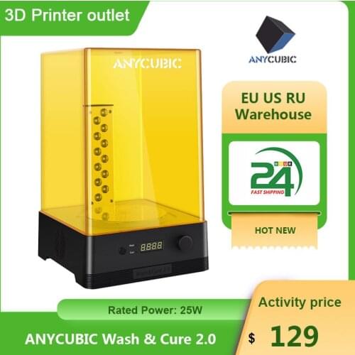 ANYCUBIC Wash & Cure 2.0 For Mars Photon Photons LCD SLA DLP 3D Printer Models UV Rotary Curing Resin Cleaning Machine 2 in 1