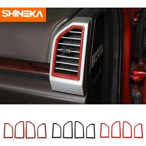 SHINEKA Car Central Console Dashboard Air Outlet Vent Frame Decor Cover Stickers For Ford F150 2015-2020 Interior Accessories