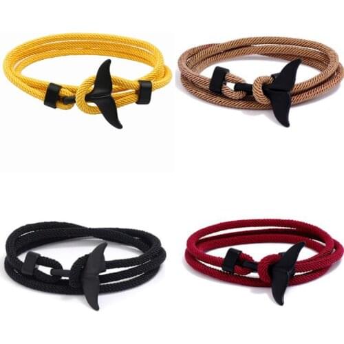 Hand Braided Whale Tail Viking Bracelet Adjustable whale bracelet Charms Red Rope Braslet for Men woman Chain Jewelry Gift