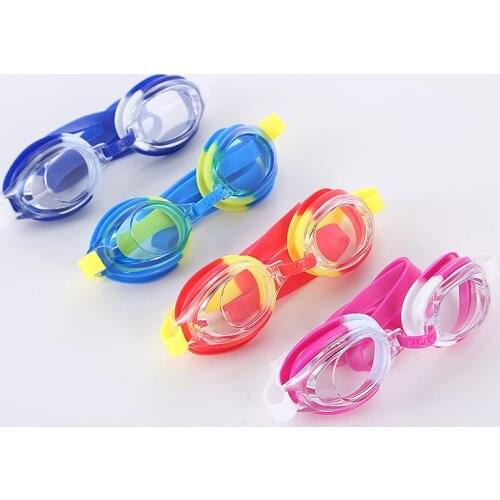 Colorful Adjustable Children Kids Waterproof Silicone Anti Fog UV Shield Swimming Glasses Goggles Eyewear Eyeglasses