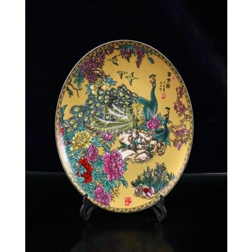 China Porcelain Hand Painting Dish Elaborate Crafts Home Decoration#13