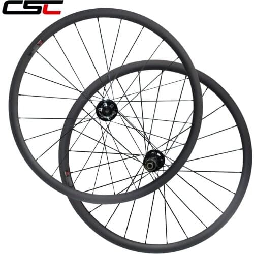 Carbon Disc Wheels Clincher Or Tubeless Cyclocross Carbon Wheelset 12mm/ 15mm thru axle Or QR Hub No Brake Track U Shape 6 Bolt