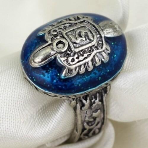 The Vampire Diaries Ring Salvatore Damon Stefans Punk Rings Vintage Blue Zinc Alloy Ring Fashion Jewelry Accessories