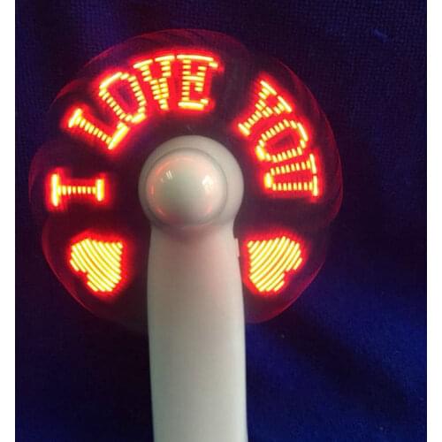Flashing LED Mini Light-Up Handheld Personal Fan with Changing Patterns Little Fan Gift