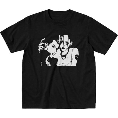 Mens Nana Osaki And Ren Honjo T Shirt Short Sleeves Cotton Tshirts Trendy T-shirt Leisure Japanese Anime Tee Oversized Clothing