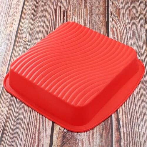 Soft Silicone Square Cake Mold Pan Food Grade Silicone Loaf Mold Non-stick Heat Resistant Bread Cake Baking Tray 26.5*24.7cm