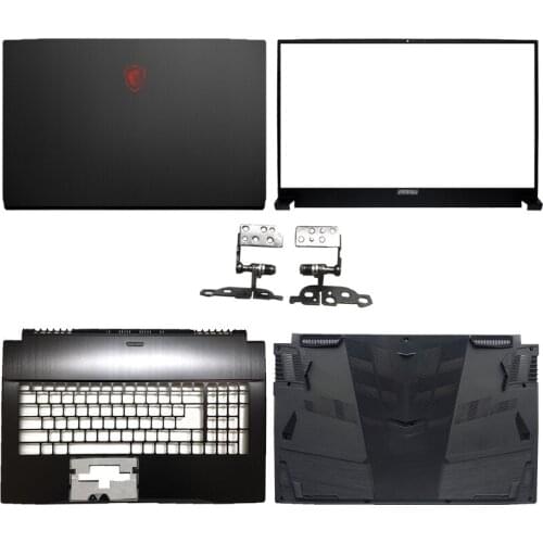 New portable lcd back cover/front frame/lcd hinges for msi gf75 MS-17F1 MS-17F5 series top case black