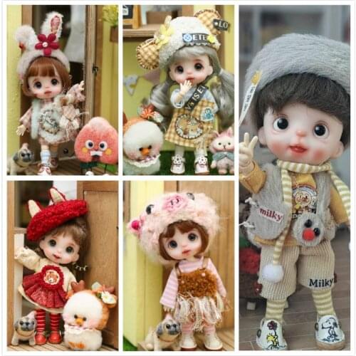 OB11 doll customization 1/8 BJD dolls OB doll DIY polymer clay doll mini doll selling doll and clothes