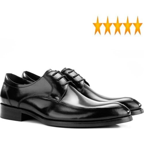 Genuine Leather Shoes Men Designer Business Casual Pointed Toe Oxford Dress Footwear Top Quality Wedding Formal Zapato Plus Size