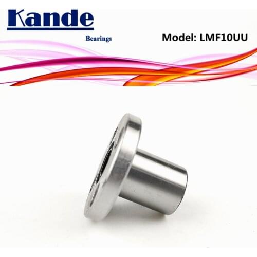 Kande Bearings LMF10 UU 4pcs/lot LMF10UU Round Flange Linear Ball Bearing 10mm LMF10