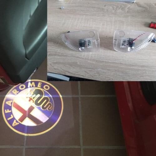 High Clear Car Door Welcome Light Projector LED For Alfa Romeo 147 and GT Auto Logo Laser Ghost Shadow Lamp