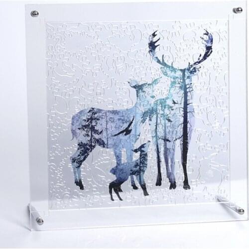 Transparent Puzzle Cwooden Romantic Gift Package 93 Pieces Kids Toys Educational Homeschool Supplies Educational